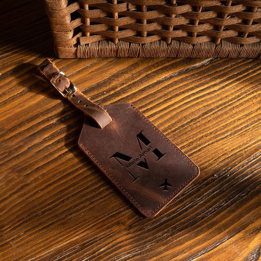 Personalized Leather Luggage Tags | Custom Leather Travel Tag | Traveler's Gift Tag | Wedding Favors | Luggage Tag | Handmade Leather Tag |