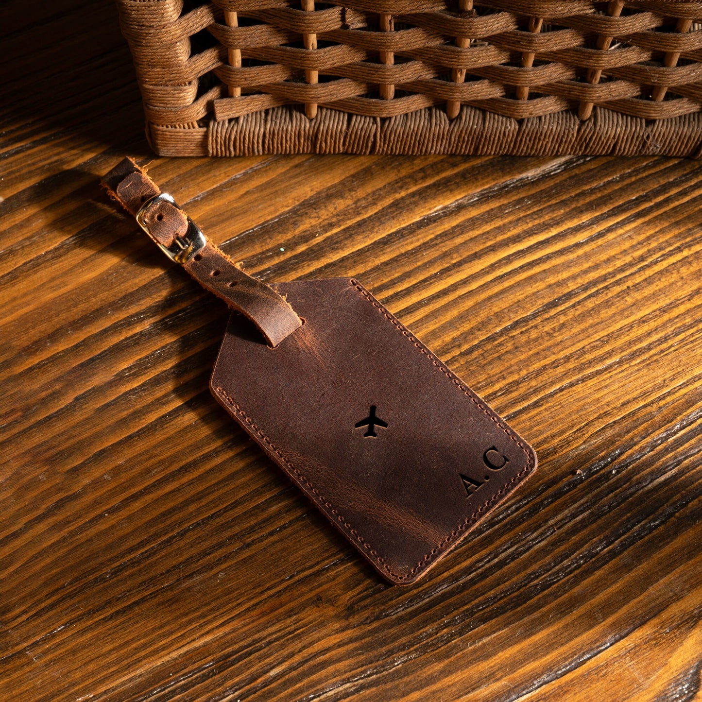Personalized Leather Luggage Tags | Custom Leather Travel Tag | Traveler's Gift Tag | Wedding Favors | Luggage Tag | Handmade Leather Tag |