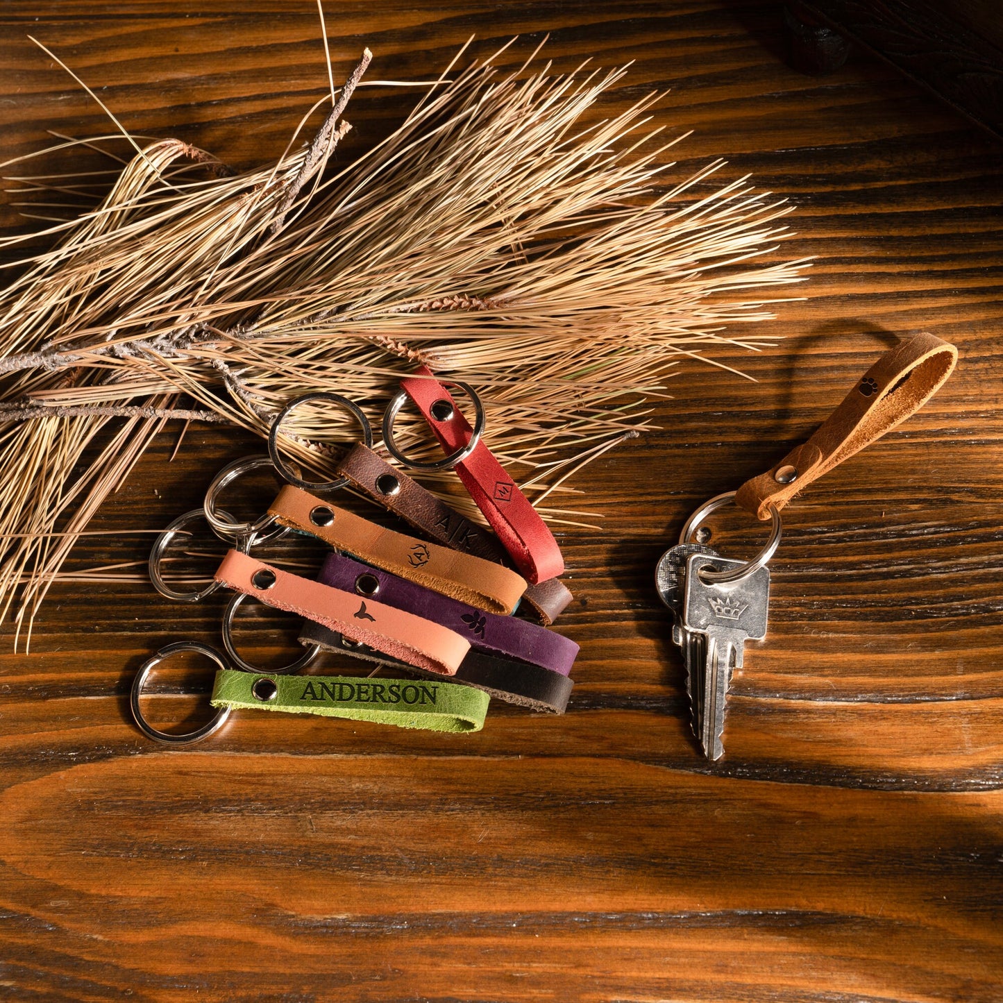 Personalized Leather Keychain | Keychain | Key Fob | Gifts for Her | Gifts for Him | Anniversary Gift | Birthday Gift | Father's Day Gift